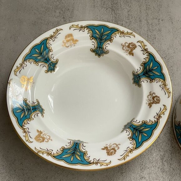 Vintage Crown Staffordshire Marlborough Covered Butter Cheese Serving Dish RARE - Picture 6 of 8